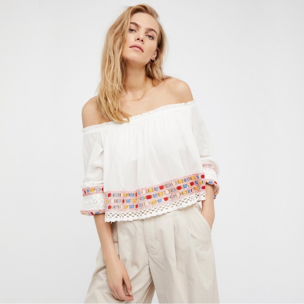 Free People Wander The Unknown Top in Ivory